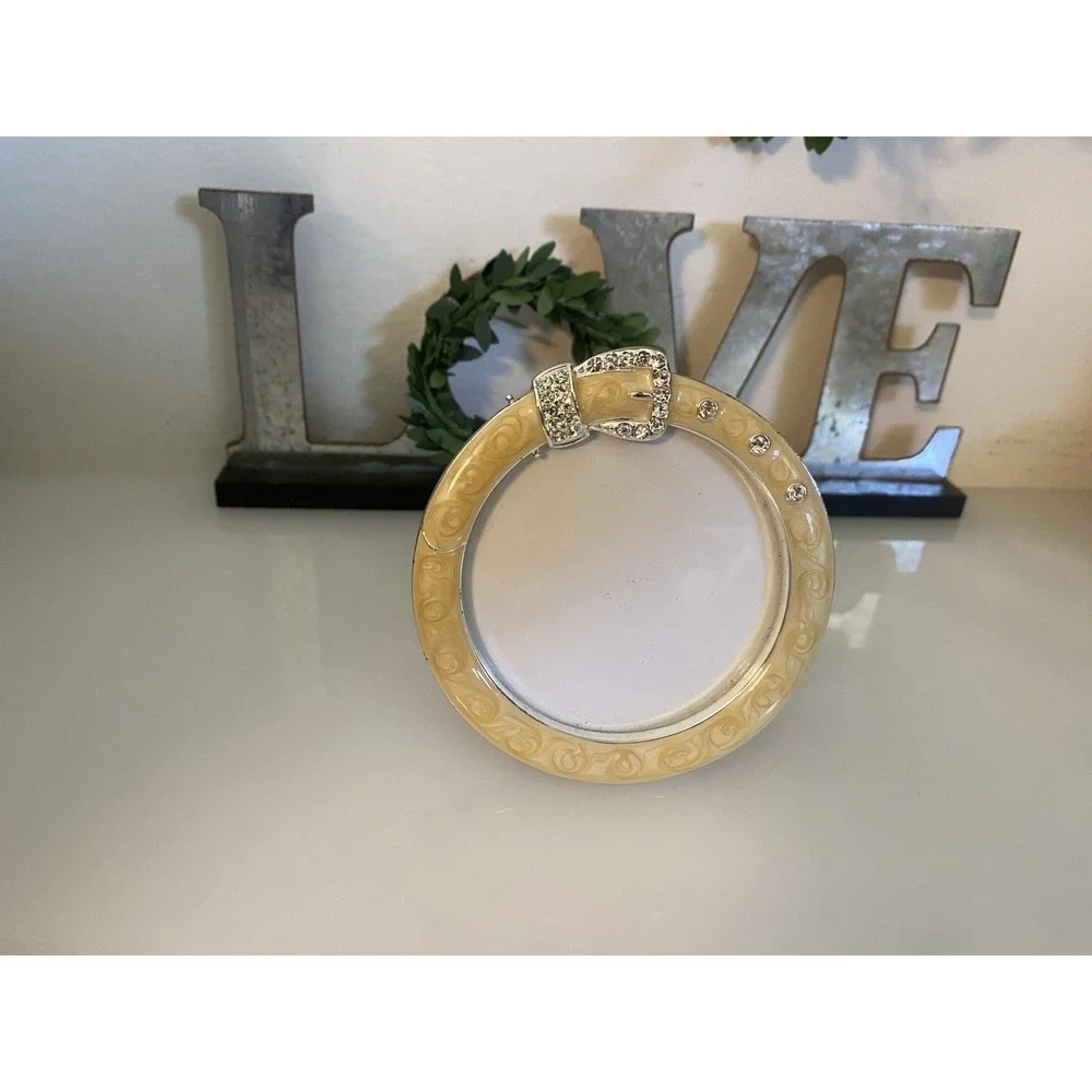 Philip Whitney Embellished Yellow Enamel and Rhinestone Small Photo Frame‎ 3